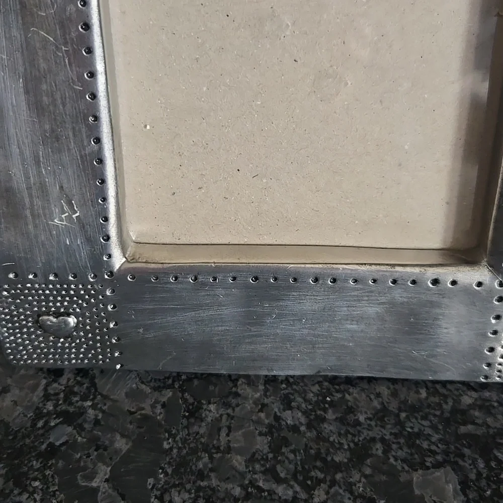 Russ Berrie & Co. Metal Silvertone Heart Accent Picture Frame